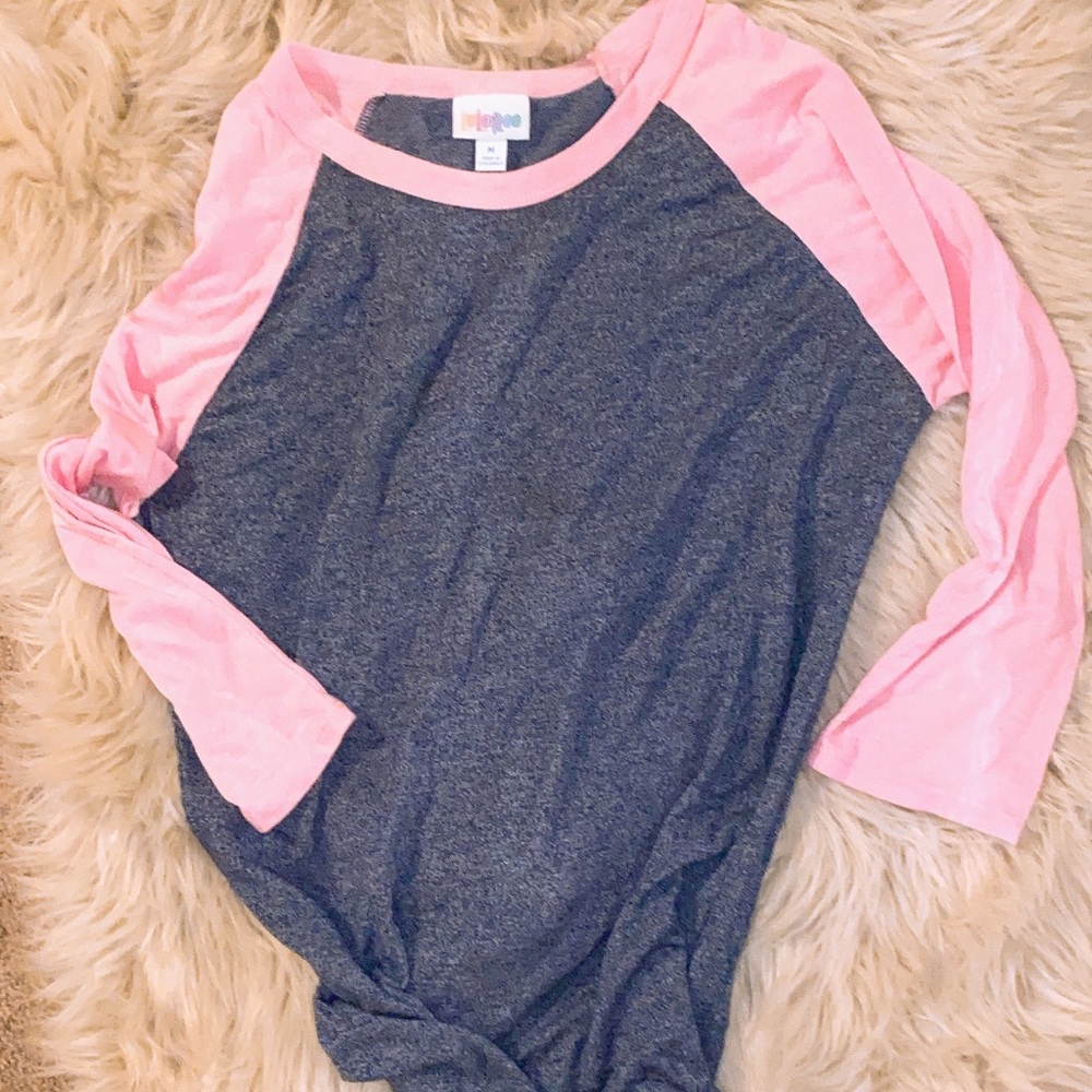 Pink and blue lularoe randy shirt